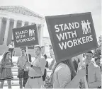  ?? J. SCOTT APPLEWHITE/AP ?? In April, the Supreme Court ruled 5-4 that an ambiguous contract does not allow workers to band together in arbitratio­n disputes.