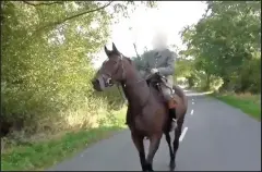  ??  ?? Screengrab of video from West Midlands Hunt Sabateurs. They allege one of their members was assaulted by a member of the Atherstone Hunt