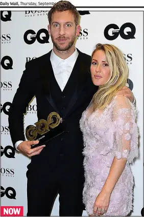  ??  ?? Winner: Singer Ellie Goulding presents Harris with a GQ gong NOW