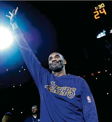  ?? Wally Skalij / Tribune News Service ?? Kobe Bryant was a rare player whose greatness transcende­d the game. “For me, he’s the GOAT of my era. He was the Michael Jordan of my era,” Bucks guard Jrue Holiday said. “... I just felt like he was the leader of the era of basketball I grew up watching.”