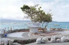  ?? — Reuters ?? A view of a rock formation transforme­d into a mini park in the West Cove resort on Boracay island.