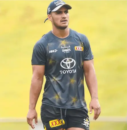  ?? Picture: EVAN MORGAN ?? CONFIDENCE UP: Cowboys’ excitement machine Valentine Holmes at training at Townsville Football Stadium.