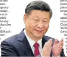  ?? REUTERS ?? President Xi Jinping
