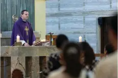  ?? ?? Katanec serves mass in English at Saint Blaise Catholic Croatia. church in Zagreb,