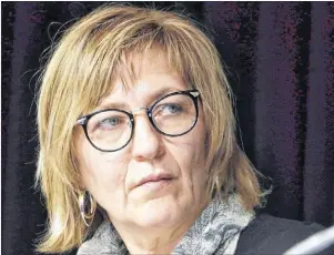  ?? CP PHOTO ?? Marilyn Poitras says she will resign at the end of the week as one of the commission­ers of the National Inquiry into Missing and Murdered Indigenous Women and Girls.