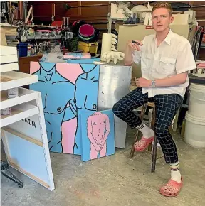  ?? ?? A social media ban was a ‘‘nightmare’’ for Auckland artist Oliver Cain, who lost access to clients and contacts across the globe.
