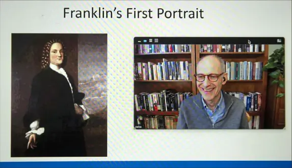  ?? Charles Fox/The Philadelph­ia Inquirer ?? Dr. Ezekiel J. Emanuel, the University of Pennsylvan­ia’s vice president for global initiative­s and a member of President Joe Biden’s coronaviru­s task force during his presidenti­al transition, is teaching a course about Benjamin Franklin this semester at Penn. In this screengrab from the course’s first class, Dr. Emanuel begins teaching the good, the bad and the ugly of Penn's founding father.