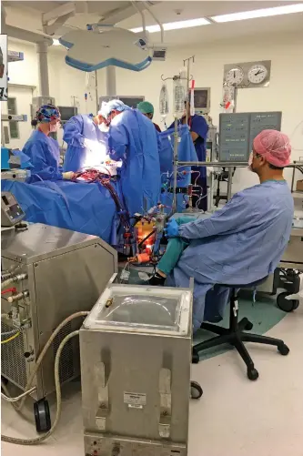  ?? Photo: Swashna Chand ?? Heart surgery being performed at the Colonial War Memorial Hospital on September 11, 2018.