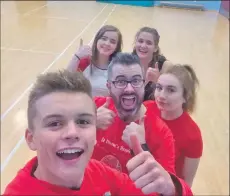  ??  ?? Organisers and young ambassador­s, Ross Dobson with Mr Gordon Elliot and Eilidh Macpherson, Eilidh Hamill and Ellie Bonner.