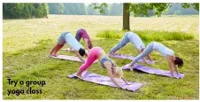  ??  ?? Try a group yoga class