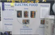  ?? STAFF PHOTOS BY JAMIE ANFENSON-COMEAU ?? A winning science fair project at St. Mary’s Bryantown Catholic School.