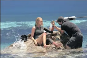  ?? The Shallows. ?? Blake Lively and director Jaume Collet-Sera on the set of