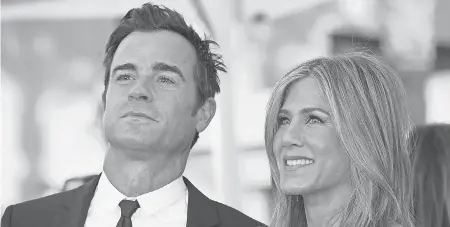  ??  ?? Jennifer Aniston and Justin Theroux at the 2015 Screen Actors Guild Awards. They were married the following August. EPA-EFE