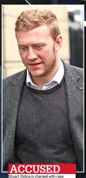  ??  ?? ACCUSED
Stuart Olding is charged with rape