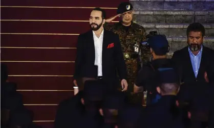  ?? Anadolu Agency/Getty Images ?? President Nayib Bukele has imposed a state of emergency in response to an outbreak of 62 suspected gang killings last month. Photograph: