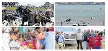  ??  ?? Des courses bien disputées devant un public présent en masse sur la plage ou les hauteurs de Saint-Sieu