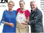  ??  ?? Prue Leith and Paul Hollywood with Sophie Faldo