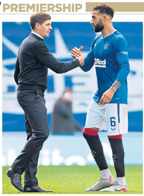  ??  ?? Gers gaffer Steven Gerrard is puzzled why some cannot see the strengths of defender Connor Goldson