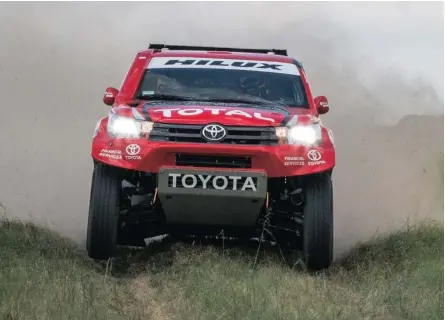  ??  ?? Total South Africa will now back the Toyota Gazoo team, and the 2017 Cross Country series.