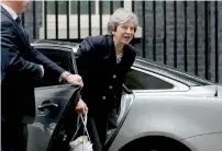  ?? AP ?? British Prime Minister Theresa May arrives at 10 Downing Street in London, —
