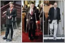 ?? THE ASSOCIATED PRESS ?? FILE – Republican Chris Christie left the New Jersey governor’s office with his popularity in tatters, but at least he didn’t break a leg. This combinatio­n of file photos shows New Jersey Gov. Christine Todd Whitman, left, leaning on crutches; New...