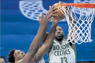  ?? AP FILE ?? Tristan Thompson feels the Celtics will be clicking on all cylinders as season wears on.