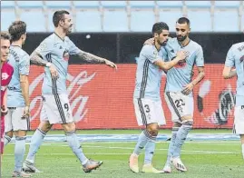  ?? FOTO: GETTY ?? Nolito, que juega con el ‘3', debutó con gol ante el Alavés hace una semana