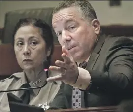  ?? Genaro Molina Los Angeles Times ?? L. A. COUNTY SHERIFF Alex Villanueva, right, violated a subpoena seeking informatio­n on COVID- 19 in jails that was issued legally, a judge ruled Friday.