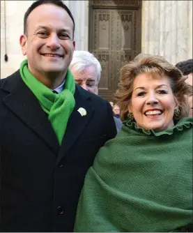  ??  ?? Taoiseach Leo Varadkar with Geraldine Byrne Nason Irish Ambassador to the United Nations