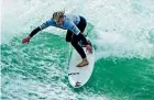  ?? NZ SURFING MAGAZINE ?? Tom Butland won the under-18 boys division at the National Scholastic Surfing Champs held in Raglan last week. He was one of four Taranaki surfers to make the podium in their divisions.