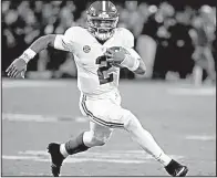  ?? AP file photo ?? Alabama quarterbac­k Jalen Hurts led the Crimson Tide to a national championsh­ip game appearance as a freshman last season and is one of several young quarterbac­ks around the SEC.