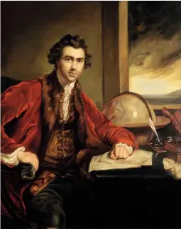  ??  ?? LEFT: Sir Joseph Banks, elected to the Royal Society at the age of 23 and a naturalist on Cook’s Pacific expedition.