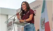  ?? ?? Cecilia Guadiana asistió al pasado mitin de Claudia Sheinbaum en Torreón.