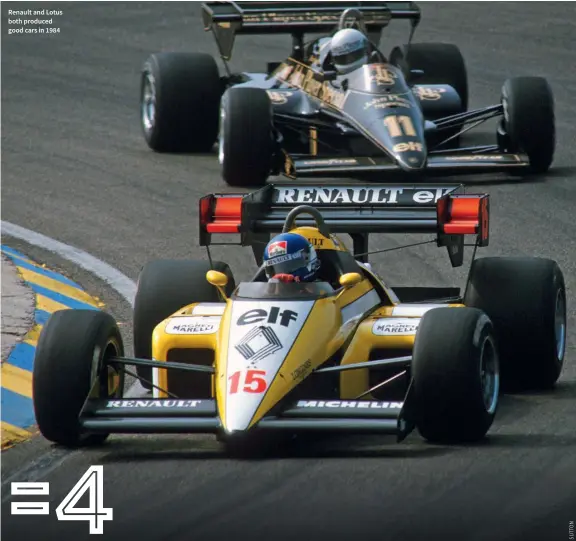  ??  ?? Renault and Lotus both produced good cars in 1984