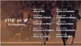  ?? TWITTER ?? At first look, Thursday night broadcasts look great on desktop, smart-TV devices and on smartphone­s.