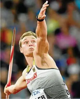  ??  ?? Der Jenaer Thomas Röhler hofft bei der Heim-EM in Berlin auf eine Medaille. Foto: dpa