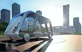  ?? APRILLI DESIGN STUDIO ?? The Autonomous Travel Suite would whisk travelers from home to their destinatio­n.