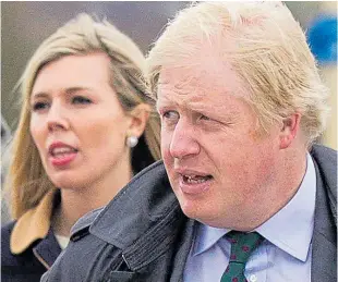  ??  ?? Friends say Boris Johnson is planning to wed ex-spin doctor Carrie Symonds