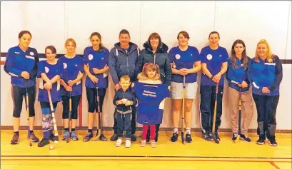  ??  ?? Oban Lorn girls’ shinty team have been sponsored by Hazel Aitkenhead and Cameron Douglas, who have just started their new venture at Strathnave­r Guest House on the Bealach an Righ, Oban. Pictured are the girls in their new training tops.