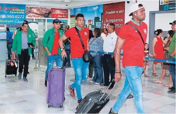  ?? FOTO: EL HERALDO ?? Al mediodía de ayer, Marathón arribó al aeropuerto Ramón Villeda Morales sampedrano.