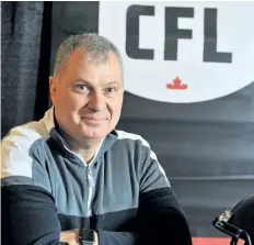  ?? CFL PHOTO ?? Canadian Football League commission­er Randy Ambrosie says players should have off- season jobs both to earn more money and to prepare for their post- football lives.