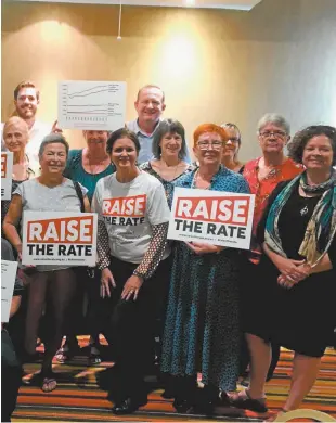  ??  ?? Campaigner­s at a Raise the Rate forum in Lismore in May.