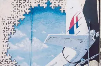  ?? EPA PIC ?? A mural in Shah Alam, Selangor, depicting Malaysia Airlines Flight MH370.