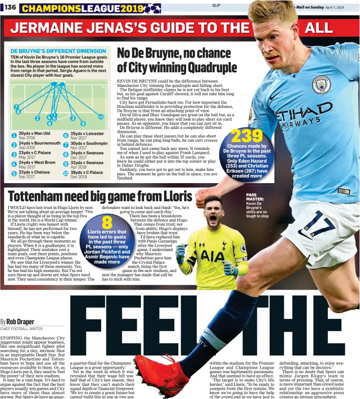  ?? ?? PASS MASTER: Kevin De Bruyne’s skills are so tough to stop