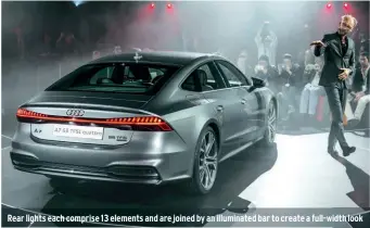  ??  ?? Rear lights each comprise 13 elements and are joined by an illuminate­d bar to create a full-width look