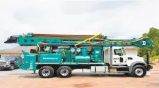  ?? PENNSYLVAN­IASTATE POLICE ?? State police have asked the public to be on the lookout for a big, green well-drilling truck stolen Sunday from the Holt Drilling Co. parking lot in Washington Township, Jefferson County.