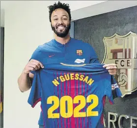  ?? FOTO: FCB ?? Tim N’Guessan tenía contrato con el Barça hasta 2019, ahora ampliado tres años más