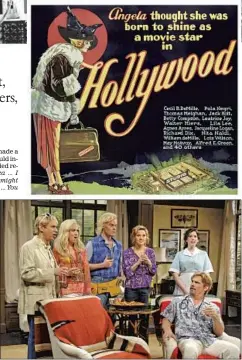  ?? From top: United Artists; Buyenlarge; NBCUnivers­al ?? HOLLYWOOD TAKES, from top: On the set of the 1937 film “A Star Is Born,” Fredric March gazes at Janet Gaynor; a poster for the 1923 movie “Hollywood”; and “The California­ns” do their thing on “Saturday Night Live” in 2012.