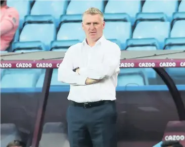  ?? Picture: Clive Rose/Getty ?? Aston Villa boss watches on during his side’s 1-0 Premier League victory against Sheffield United at Villa Park on Monday night