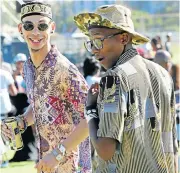  ??  ?? SHIRTS SO GOOD: Apoc Novo, a rapper and vintage fashion trader, and Mlungisi Dlabantu